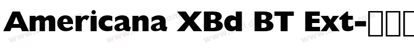 Americana XBd BT Ext字体转换